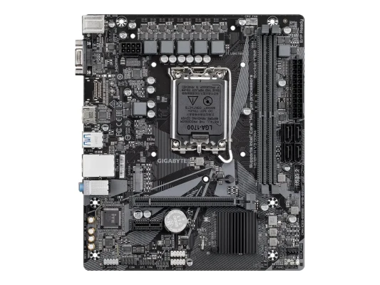 Gigabyte  |  H610M H V3 DDR4  |  Processor family Intel  |  Processor socket LGA1700  |  DDR4 DIMM  |  Supported hard disk drive interfaces M.2, SATA  |  Number of SATA connectors 4