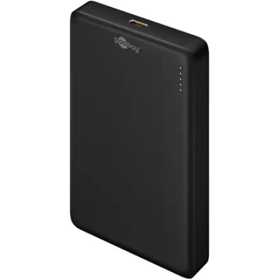 Goobay Magnetic Wireless Power Bank  |  70183  |  10000 mAh  |  USB-C  |  Black