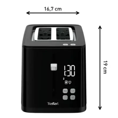 TEFAL Toaster  |  TT6408  |  Power 850 W  |  Number of slots 2  |  Housing material Plastic  |  Black