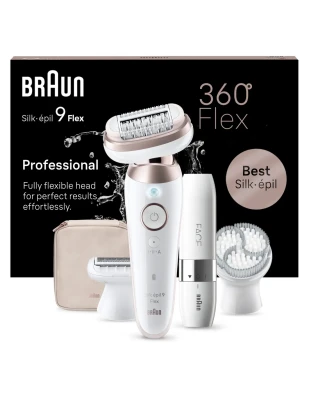 Braun epilators  |  SES9-360 Silk épil 9 Flex 3D  |  Darbības laiks (maks.) 50 min  |  Jaudas līmeņu skaits 1  |  Mitrs un sauss  |  Balts / Rozā