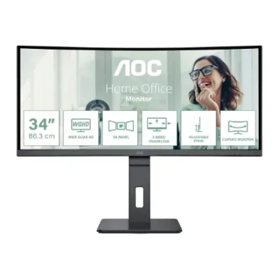 AOC  |  CU34P3CV  |  34 "  |  VA  |  21:9  |  100 Hz  |  4 ms  |  3440 x 1440 pixels  |  HDMI ports quantity 1