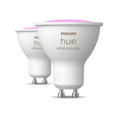 Philips Hue Smart Spotlight, 2pcs pack  |  GU10  |  4.2 W  |  Warm to cool white and color