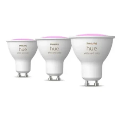 Philips Hue Умный Прожектор, упаковка 3 шт  |  GU10  |  4.2 Вт  |  Белый и цветной свет