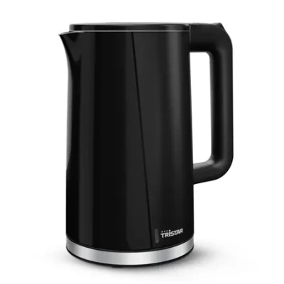 Tristar Double Walled Kettle  |  WK-3407  |  Electric  |  2200 W  |  1.7 L  |  Plastic  |  360° rotational base  |  Black