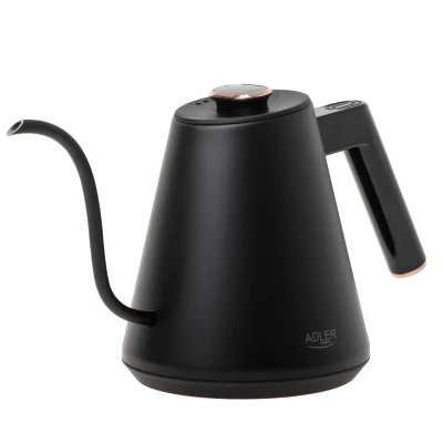 Adler Kettle  |  AD 1349  |  Electric  |  1100 W  |  1 L  |  Stainless steel  |  360° rotational base  |  Black / Gold