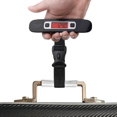 Adler  |  Travel Luggage Scale  |  AD 8190  |  Maximum weight (capacity) 50 kg  |  Accuracy 10 g  |  Black