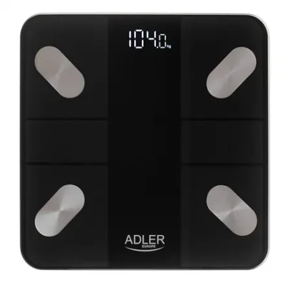 Adler  |  Smart Bathroom Scale  |  AD 8186b  |  Maximum weight (capacity) 180 kg  |  Accuracy 100 g  |  Body Mass Index (BMI) measuring  |  Black