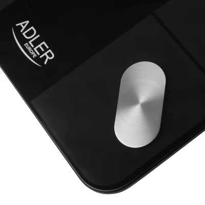 Adler  |  Smart Bathroom Scale  |  AD 8186b  |  Maximum weight (capacity) 180 kg  |  Accuracy 100 g  |  Body Mass Index (BMI) measuring  |  Black