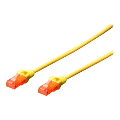 Digitus Patch cord  |  CAT 6 U-UTP  |  AWG 26 / 7  |  Cable length: 2 m  |  Yellow