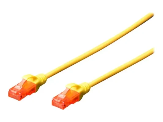Digitus Patch cord  |  CAT 6 U-UTP  |  AWG 26 / 7  |  Cable length: 2 m  |  Yellow