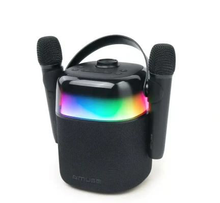 Muse Караоке-колонка  |  M-530 KA  |  30 Вт  |  Bluetooth  |  Черная  |  Портативная  |  Беспроводное соединение
