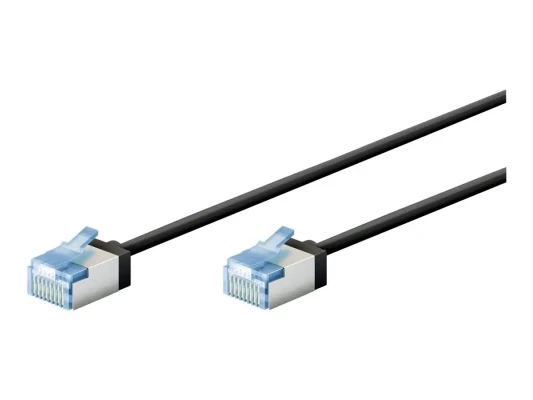 Патч-кабель Goobay 74315 Ultra-Flexible CAT 6A, Slim, U / FTP, 0.15 м, Черный  |  Goobay