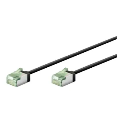 Goobay 74350 Ultra-Flexible CAT 8.1 Patch Cable, Slim, U / FTP, 0.15 m, Black  |  Goobay