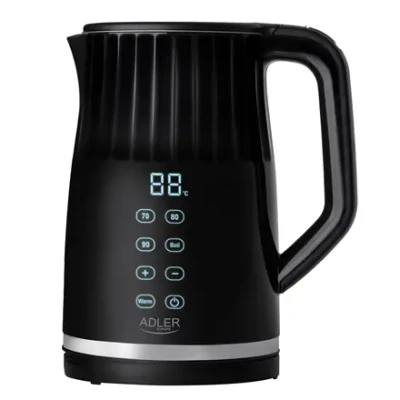 Adler Kettle with LED display  |  AD 1350  |  Electric  |  2200 W  |  1.7 L  |  Stainless Steel  |  360° rotational base  |  Black
