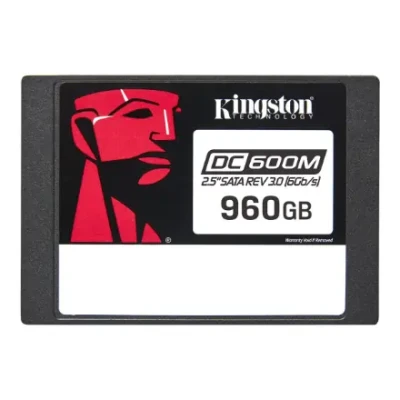 Kingston DC600M  |  960 GB  |  SSD formāts 2.5"  |  Cietā diska saskarne SATA Rev. 3.0  |  Lasīšanas ātrums 560 MB / s  |  Rakstīšanas ātrums 530 MB / s