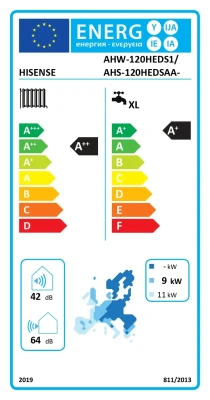 Hisense  |  AHS-120HEDSAA-23  |  Hi-Therma Integra 12 kw indoor unit with 230l boiler