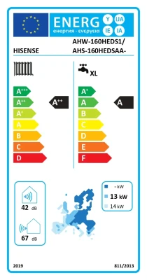 Hisense  |  AHS-160HEDSAA-23  |  Hi-Therma Integra 16 kw indoor unit with 230l boiler