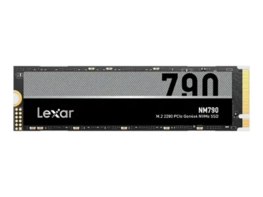 Lexar SSD  |  NM790  |  8000 GB  |  SSD forma M.2 2280  |  Cietā diska interfeiss M.2 NVMe  |  Lasīšanas ātrums 7400 MB / s  |  Rakstīšanas ātrums 6500 MB / s