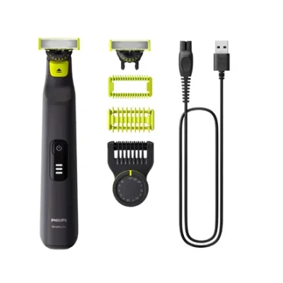 Philips Face and Body Shaver  |  QP6542 / 15 OneBlade Pro 360  |  Operating time (max) 90 min  |  Wet & Dry  |  Lithium Ion  |  Black