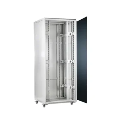 SOMI Networks  |  42U, 19″ Freestanding Cabinet  |  42U-80 / 100NACP  |  Gray  |  Max Load 800kg; Removable and Lockable Side Panels; Perforated Metal Doors; Unassembled  |  Depth: 100 cm