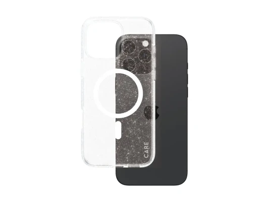 CARE Flagship Case  |  Back cover  |  Apple  |  iPhone 16 Pro Max  |  Recycled plastic  |  White  |  Urban Combat Star Lit with MagSafe