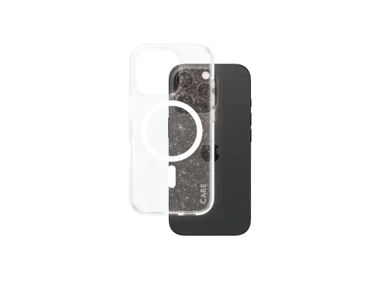 CARE Flagship Case  |  Back cover  |  Apple  |  iPhone 16 Pro  |  Recycled plastic  |  White  |  Urban Combat Star Lit with MagSafe