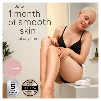 Braun  |  Epilator  |  Silk-épil Series 7 7-060  |  Operating time (max) 40 min  |  Number of power levels 1  |  Wet & Dry  |  White / Pink