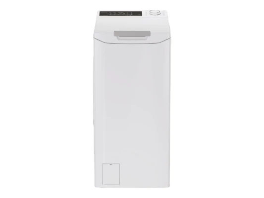 Candy Washing Machine  |  TCA264TM5-S  |  Energy efficiency class A  |  Top loading  |  Washing capacity 6 kg  |  1200 RPM  |  Depth 60 cm  |  Width 41 cm  |  Display  |  Digit  |  White