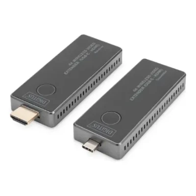 Digitus  |  4K Wireless Video Extender, 30 m (USB-C - HDMI)  |  DS-55324  |  Black / Silver