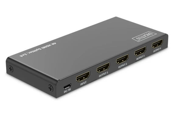 Digitus 4K HDMI Splitter, 1x4  |  DS-55337  |  Black