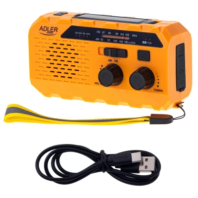 Adler  |  Portable radio with flashlight  |  AD 1197  |  Alarm function