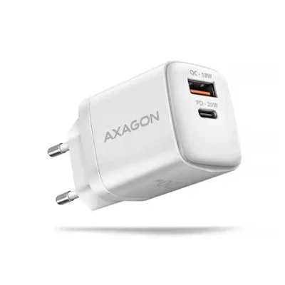 AXAGON Wallcharger 2x port (USB-A + USB-C), 20W  |  ACU-PQ20W