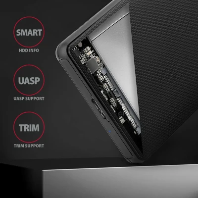 AXAGON Bezskrūvju USB 3.2 Gen 1 - SATA 6G ārējā kaste 2.5" SSD / HDD  |  EE25-SL