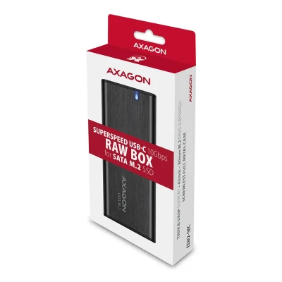 AXAGON External USB-C 3.2 Gen 2 metal box for M.2 SATA SSD disks  |  EEM2-SBC