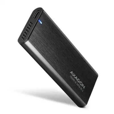 AXAGON ārējā USB-C 3.2 Gen 2 metāla kaste M.2 NVMe & SATA SSD diskiem  |  EEM2-SB2
