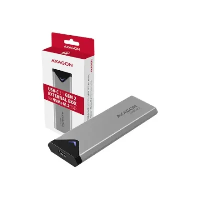 AXAGON External SuperSpeed+ USB-C metal box for M.2 NVMe SSD disks having sizes of up 42 to 80 mm  |  EEM2-UG2