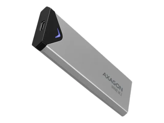 AXAGON External SuperSpeed+ USB-C metal box for M.2 NVMe SSD disks having sizes of up 42 to 80 mm  |  EEM2-UG2