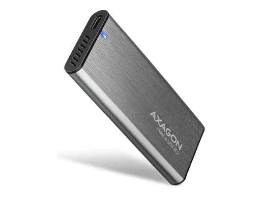 AXAGON External USB-C 3.2 Gen 2 metal box for M.2 NVMe & SATA SSD disks  |  EEM2-SG2