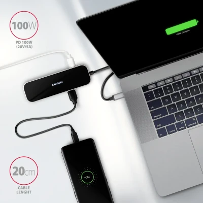 AXAGON SuperSpeed USB-C COMBO 6in1 Hub  |  HMC-6GL