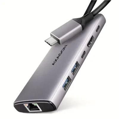 AXAGON Multi port USB-C 10Gbps hub  |  HMC-6G2L
