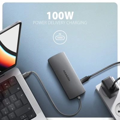 AXAGON Multi port USB-C 5Gbps hub  |  HMC-8HLSA