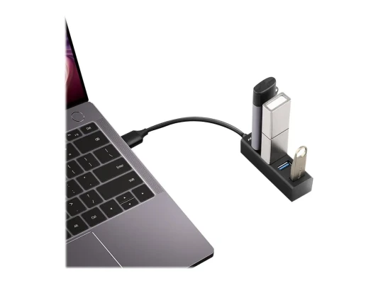 AXAGON Miniature metal four-port USB 3.2 Gen 1 hub  |  HUE-M1A