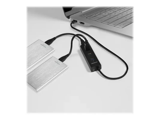 AXAGON Four-port USB 3.0 hub with fast charging and power support  |  HUE-S2B
