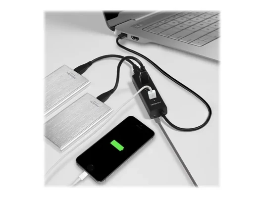 AXAGON Four-port USB 3.0 hub with fast charging and power support  |  HUE-S2B