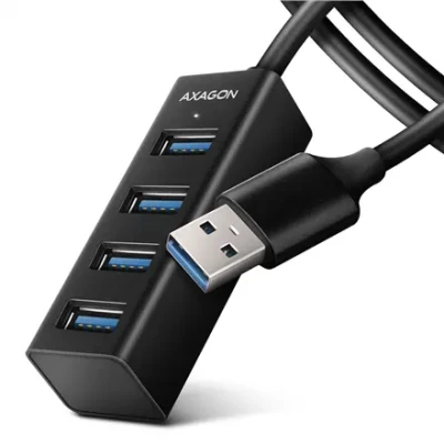 AXAGON Miniature metal four-port USB 3.2 Gen 1 hub  |  HUE-M1AL