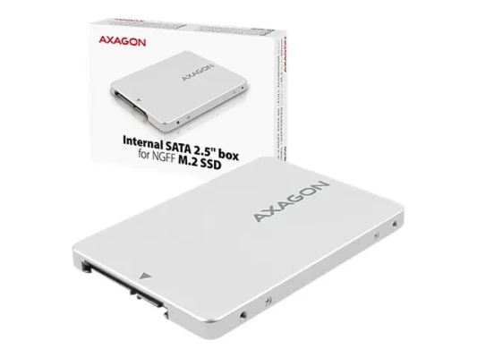 AXAGON Internal 2.5" box with SATA interface for M.2 SATA SSD  |  RSS-M2SD