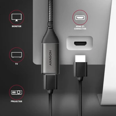 AXAGON  |  Active converter  |  USB-C to HDMI  |  0.25 m