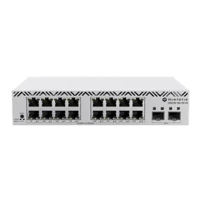 MikroTik Cloud Smart Switch with SwitchOS desktop case  |  CSS318-16G-2S+IN
