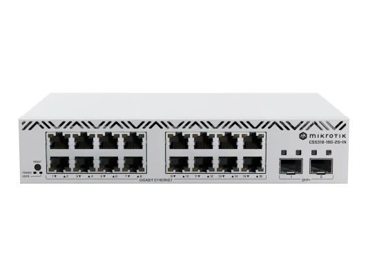 MikroTik Cloud Smart Switch with SwitchOS desktop case  |  CSS318-16G-2S+IN