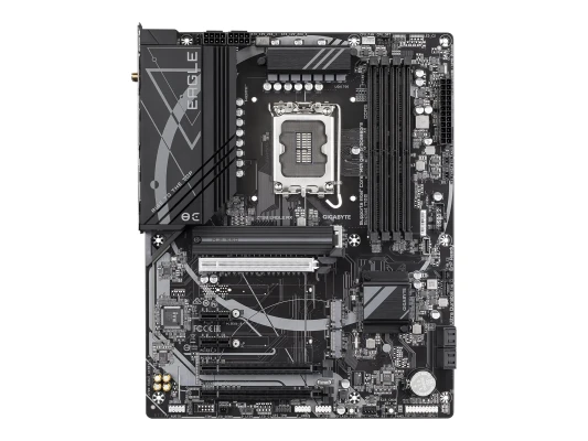 Gigabyte Z790 EAGLE AX  |  Семейство процессоров Intel  |  Разъем процессора LGA1700  |  DDR5 DIMM  |  Поддерживаемые интерфейсы жесткого диска SATA, M.2  |  Количество SATA-разъемов 4
